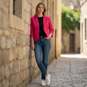 493 - NORTHERN REFLECTIONS Hot Pink Medium Jacket 97% Cotton